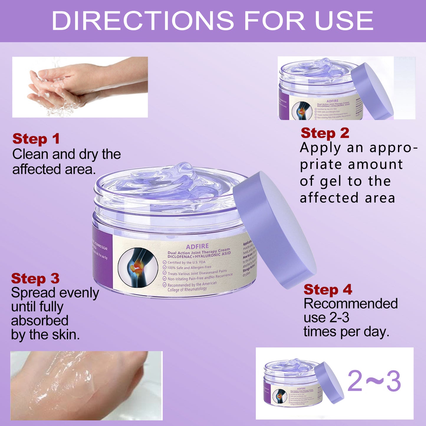 ADFIRE™ Jamaican Castor Oil and Diclofenac Joint and Bone Healing Gel🌀 - American Orthopaedic Association (AAOS) Approved