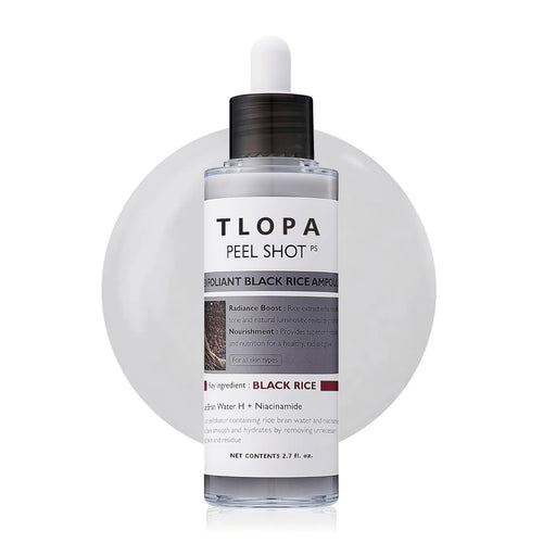 TLOPA Rice Peel Glow Serum Ampoule Gentle Daily Exfoliation for Radiant, Smoother Skin — Powered by Rice Water, AHA + BHA & Niacinamide