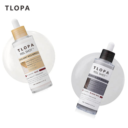 TLOPA Rice Peel Glow Serum Ampoule Gentle Daily Exfoliation for Radiant, Smoother Skin — Powered by Rice Water, AHA + BHA & Niacinamide