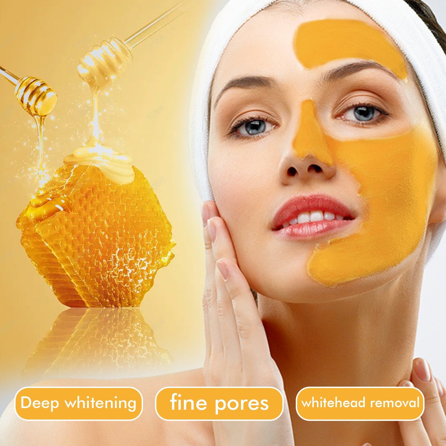 (Daily Sales of 7633+🔥) - 𝗝𝗼𝗿𝗼𝗻𝗱𝘆® Honey Tear-Off Mask Anti-Aging, Deep Cleansing, Reduces Fine Lines＆ Wrinkles Great for All Skin